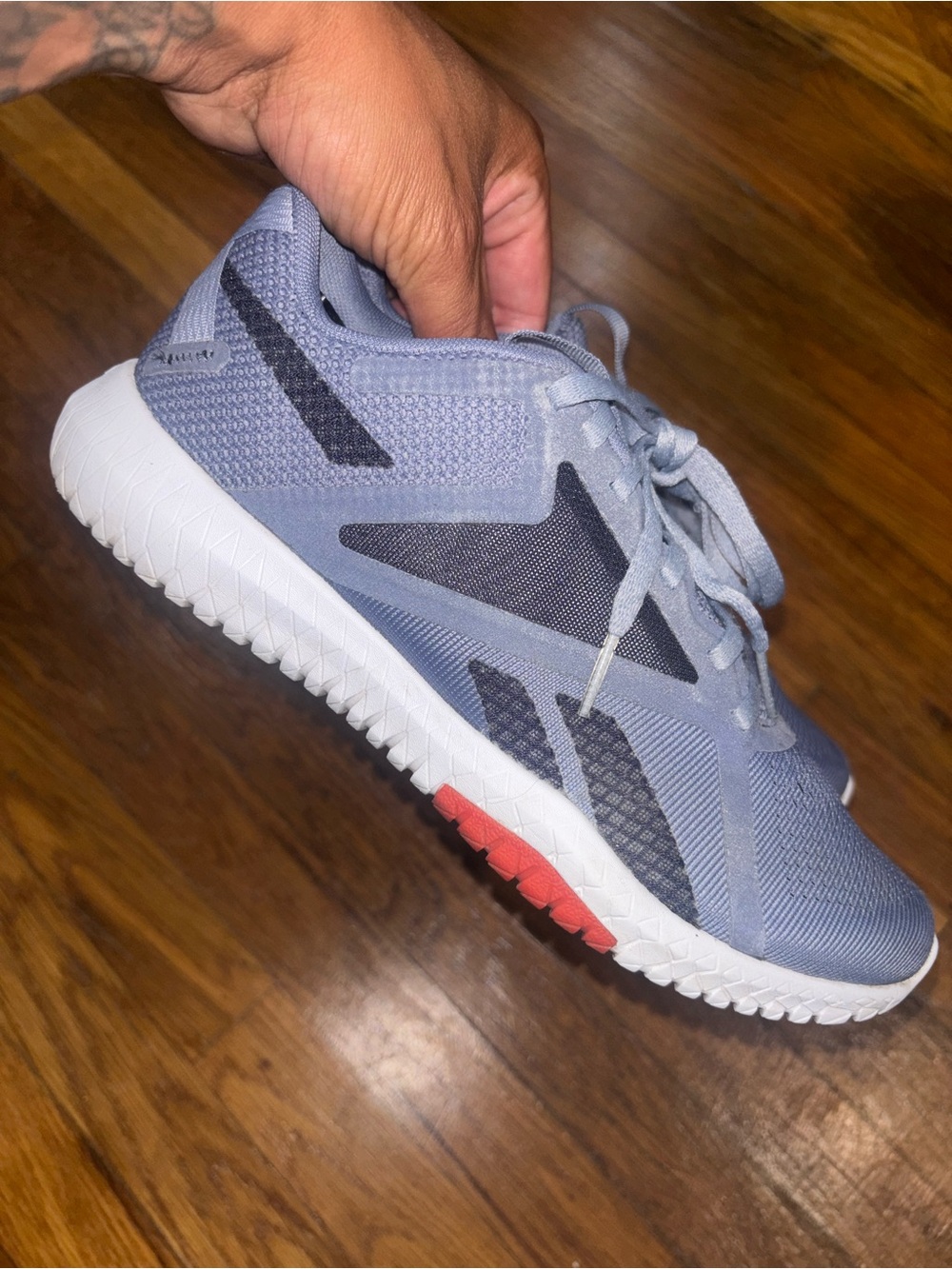 Reebok Light Blue and Black Athletic Trainer